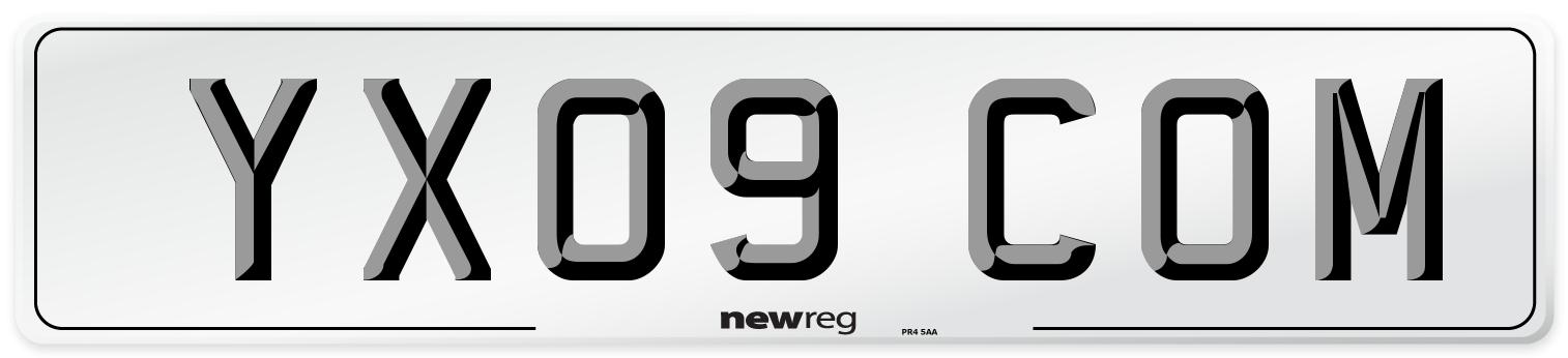 YX09 COM Number Plate from New Reg